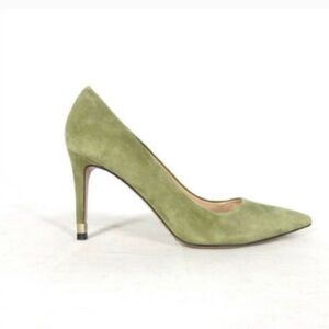 Tory Burch Olive Green Suede Heels 10